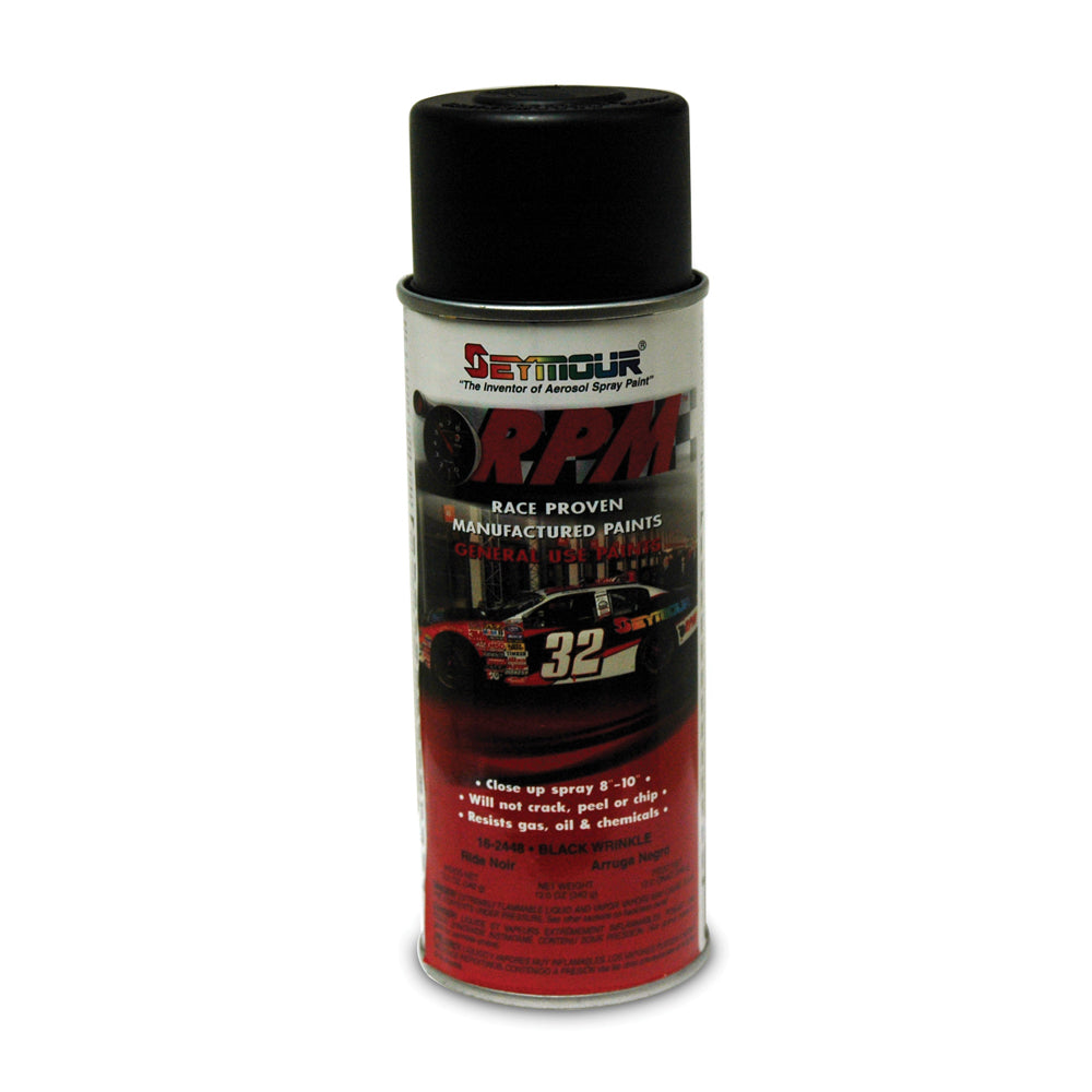 Seymour Hi-Tech Wrinkle Finish Paint Aerosol Black - 12 oz