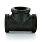 1" Schedule 40 Female NPT Black Welded Malleable Iron Straight Tee USA