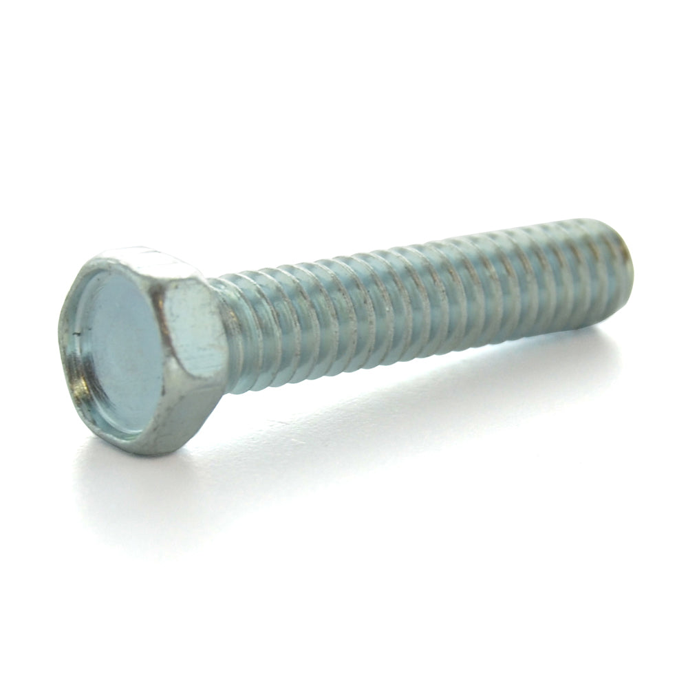 #8-32 x 1/2 Inch Coarse Zinc Plated Steel External Hex Unslotted Drive Hex Head Machine Screw
