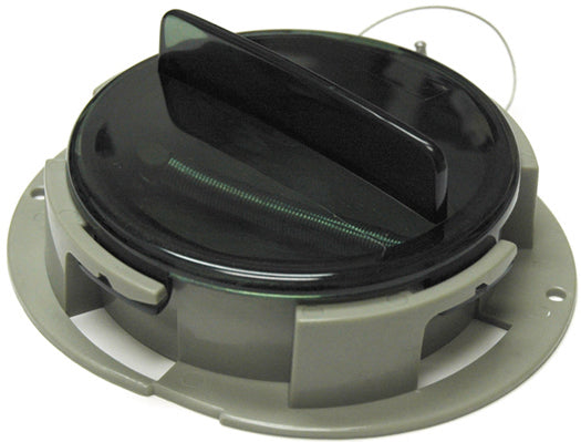5.88 Inch x 5.88 Inch x 2.2 Inch Plastic Base Translucent Polycarbonate Cover Round Certificate/Document Holder