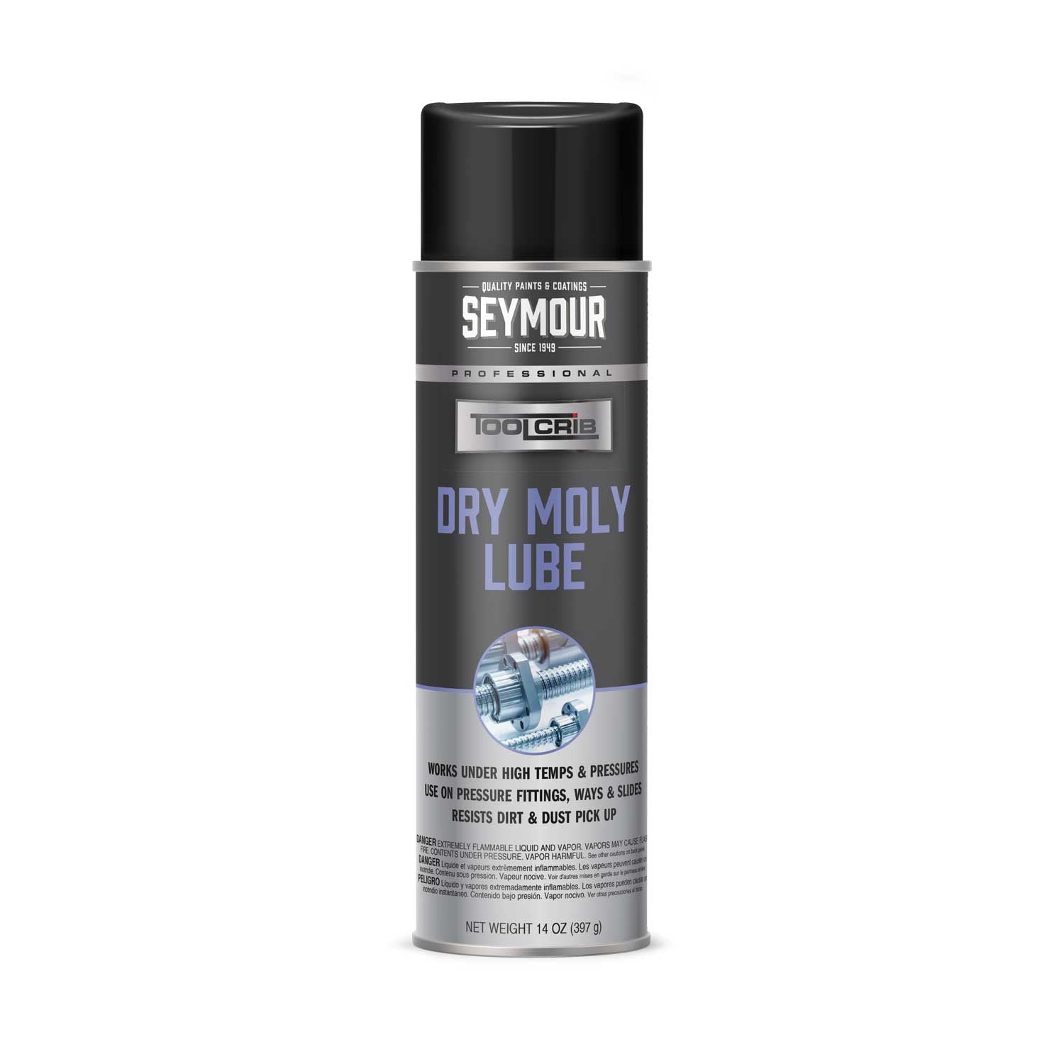 Seymour Tool Crib Dry Moly Lube Dry Moly Lubricant Aerosol - 14 OZ. Net Fill Wt.