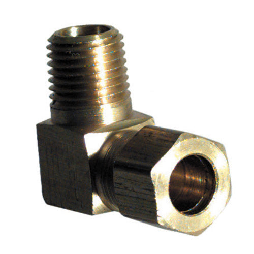 5/16 Inch Tube X 1/4 Inch Male Pipe Brass Self-Align Tube 90 Degree Male Elbow