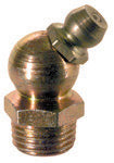 M10 x 1 Zinc Yellow Steel 45 Degree Euro Hydraulic Grease Fitting