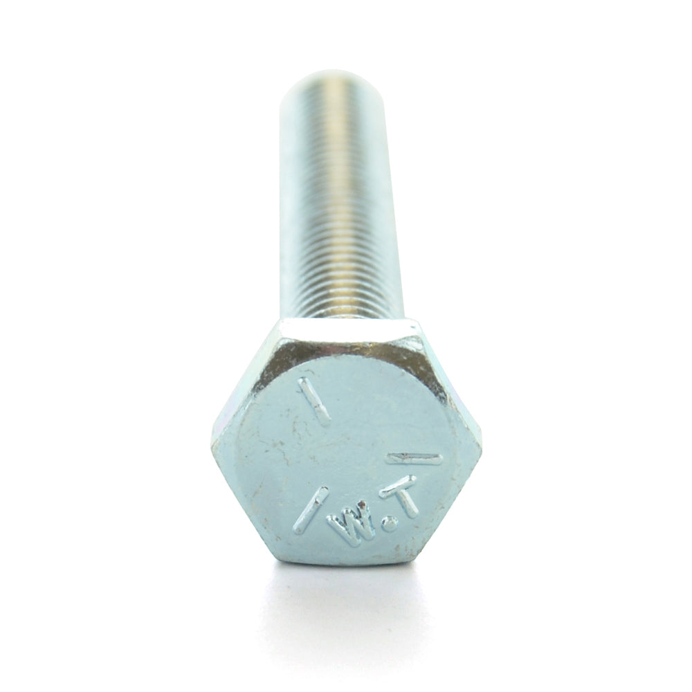 1/2"-13 x 3" Hex Head Tap Bolt Fully Threaded Grade 5 Zinc Plated Coarse