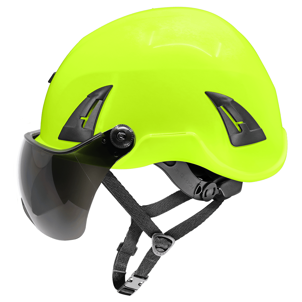 BullHead Safety Climbing Helmet/Hard Hat Toric PolyCarbonate Smoked Visor