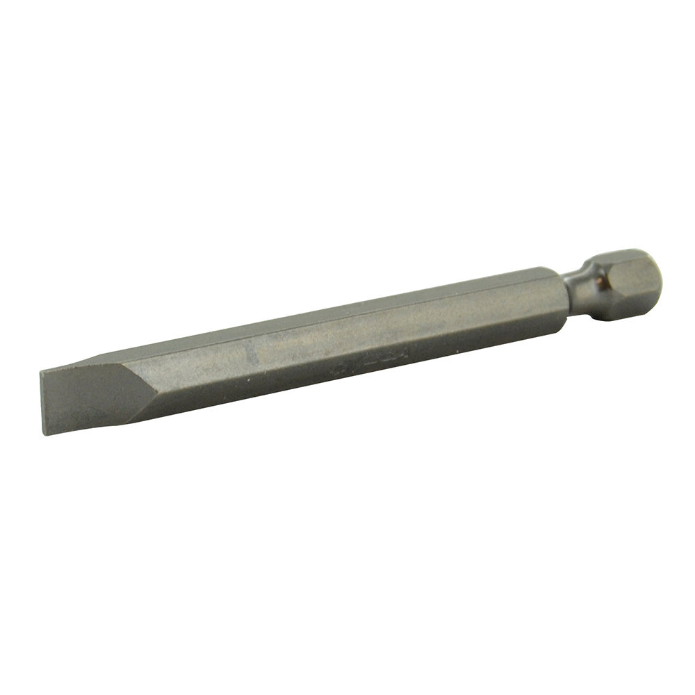 Slotted Drive 1/4 Inch Shank 0.039 Inch x 5/16 Inch Tip 2-3/4 Inch Length Gunmetal Gray Steel Power Bit