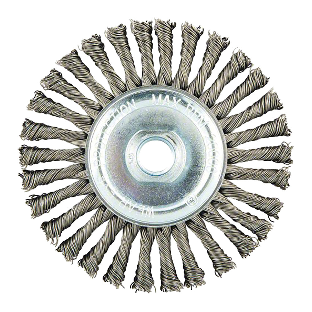 BlueFire Pipeline Standard Twist Knot Wire Wheel Brush 1" Trim - 4-1/2" x 0.020" x 5/8"-11