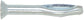 1/4 Inch x 2 Inch Zinc Plated Carbon Steel Countersunk Split Drive Anchor
