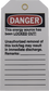 Two-sided tag, warnings & graphics. Both sides, lines for additional, 3/8" eyelet accepts most locks 3" W x 5-3/4" H