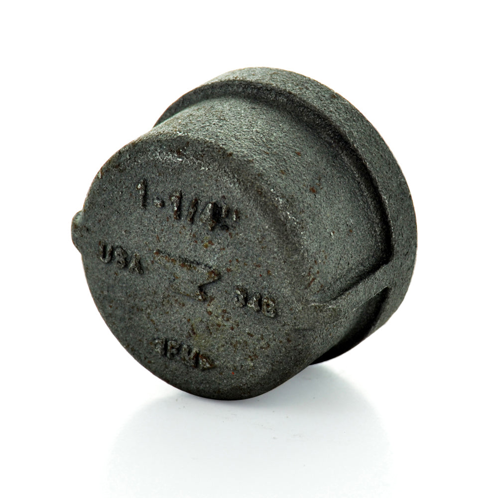 1/4" Schedule 40 Female NPT Black Welded Malleable Iron Pipe End Cap USA