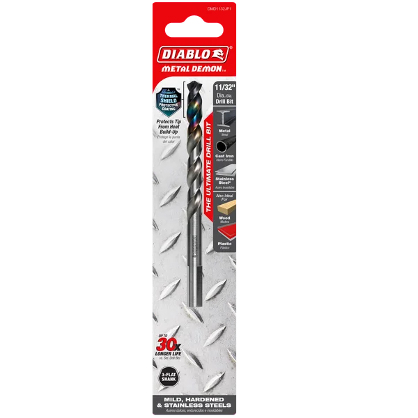 11/32 Inch Metal Demon 130-Degree Hybrid Split Point tip