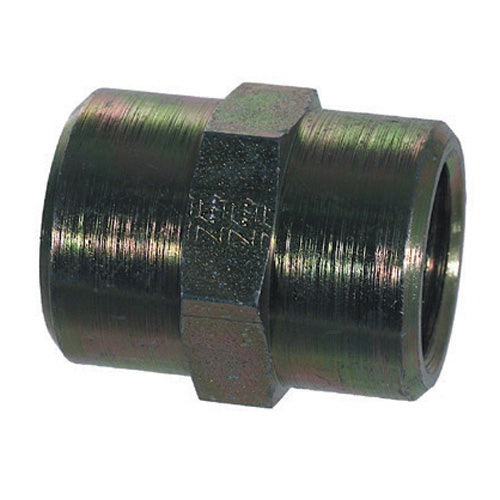 3/8 Inch 6000 psi Zinc Plated With Clear Trivalent Chromatic Carbon Steel Pipe Coupling