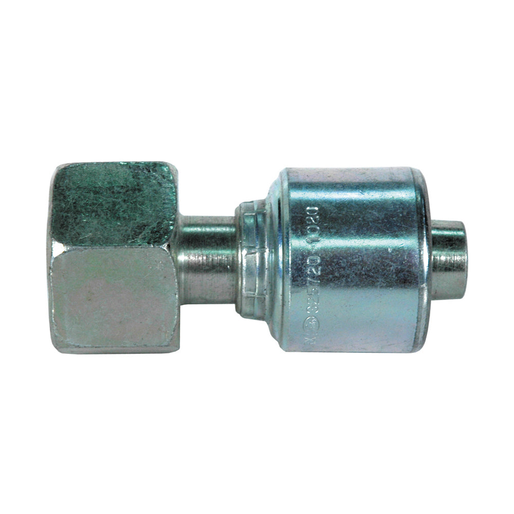 12 Inch x M24 x1.5 Female Swivel DIN 24 Degree Cone Swivel  with O-Ring MegaCrimp Coupling