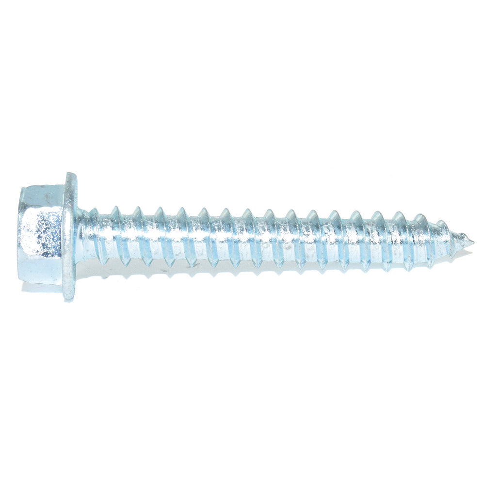 5/16 Inch x 2 Inch Zinc Plated Low Carbon Steel Indented Hex Washer Head Type-Ab Self-Tapping Sheet Metal Screw
