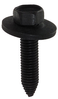 M10 x 1.5 x 45 mm Coarse Black Phosphate Class 9.8 Ca Point Indented Hex Head Body Bolt With Free Spinning Washer