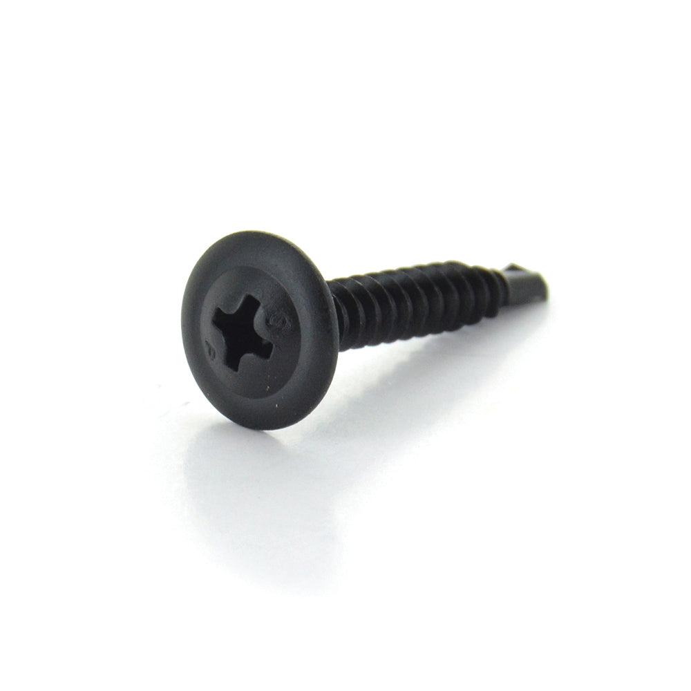 #8-18 x 1 Inch Black Oxide Steel #2 Point Modified Truss Head Self-Drilling Tek Screw