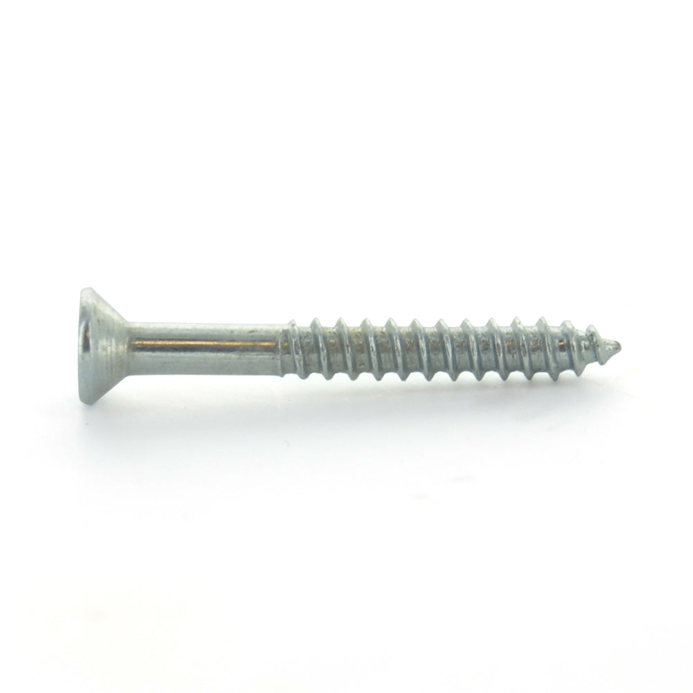 #10 x 1-3/4 Inch Zinc Plated Alloy Steel Phillips Flat Head Wood Screw