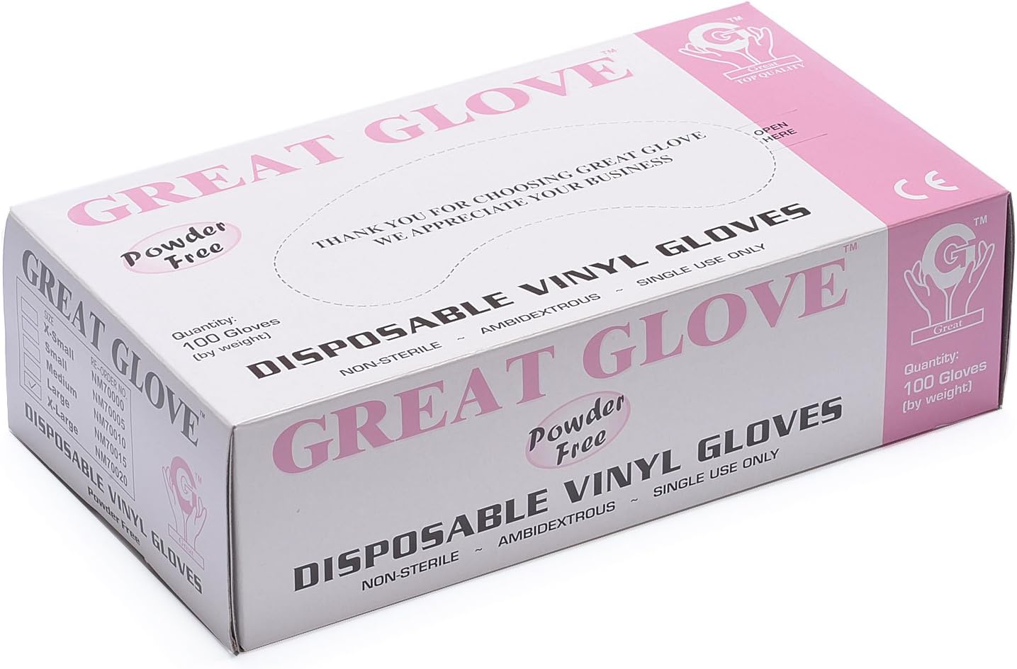 Disposable Industrial Vinyl Powder Free Gloves