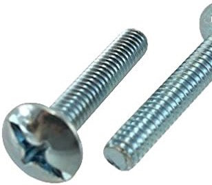 1/4-20 x 2 Inch Coarse Zinc Plated Steel #3 Phillips/Slotted Drive Truss Head Combination Machine Screw