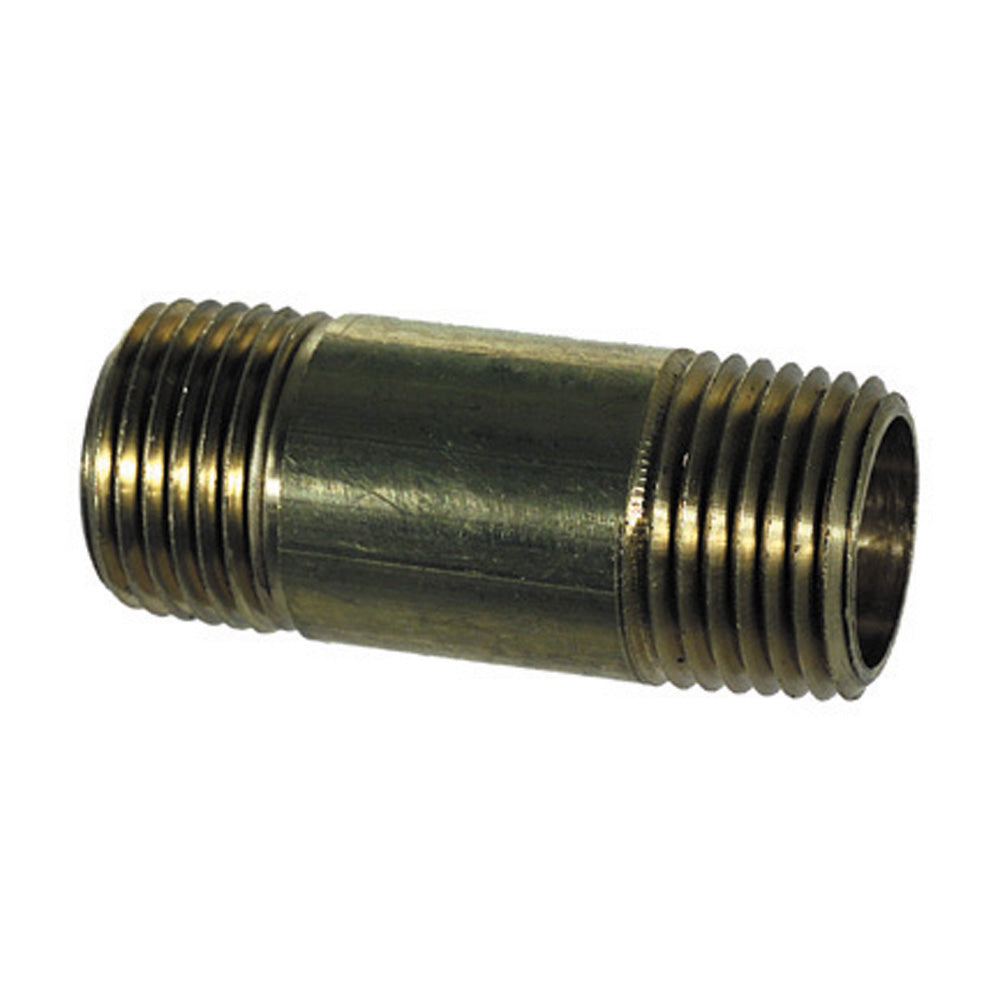 1/4 Inch x 2 Inch Long Brass Pipe Nipple