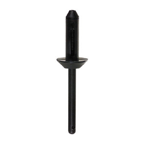 13/64 Inch x 1-7/8 Inch 1/16 - 11/64 Inch Grip Black Nylon Blind Rivet