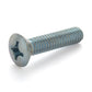 #10-32 x 3/4 Inch Fine Zinc Plated Steel #2 Phillips Drive Oval Countersunk Head Machine Screw