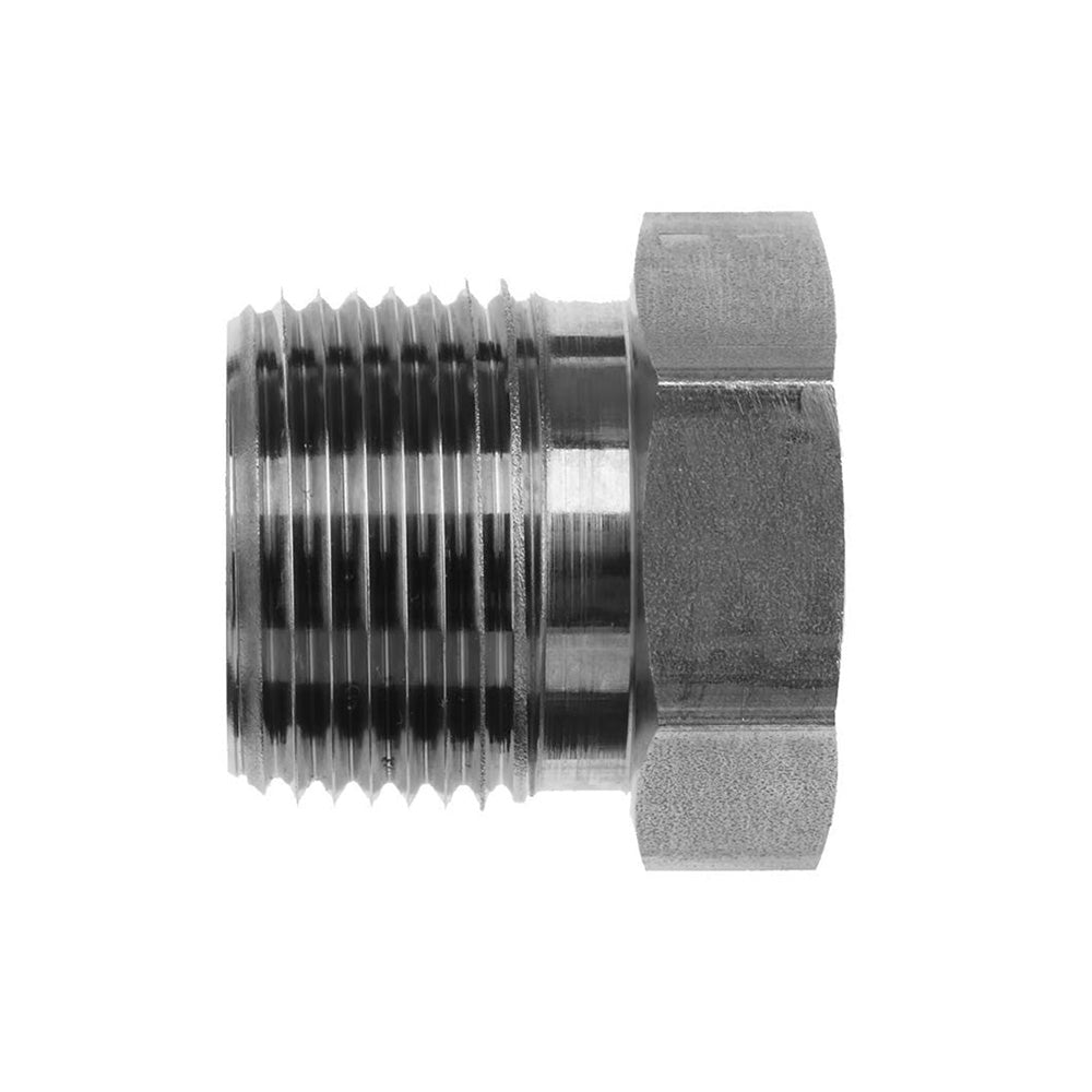 1/2 Inch x 3/8 Inch 6000 psi Zinc Plated Yellow Dichromate Carbon Steel Pipe Bushing