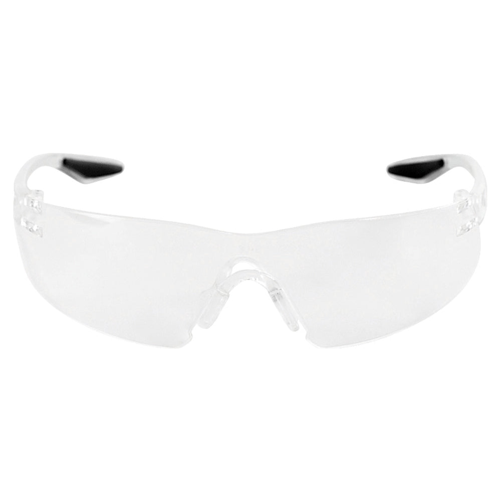 Discus Clear Lens, Frosted Clear Frame Safety Glasses