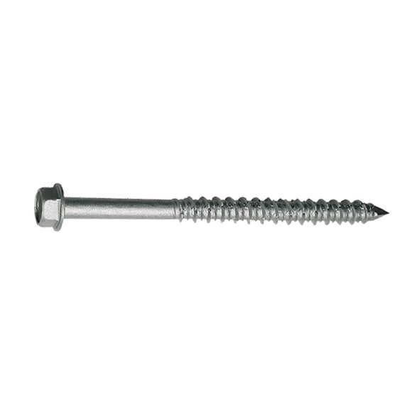 1/4 Inch x 2-1/4 Inch Zinc Plated 410 Stainless Steel Hex Head Titen Concrete and Masonry Screw Anchor
