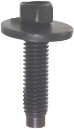 M8 x 1.25 x 30 mm Coarse Black Class 9.8 Dog Point Indented Hex Head Body Bolt With Free Spinning Washer