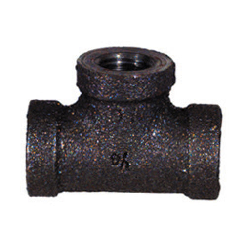 1/2 Inch Sch 40 Fnpt x Fnpt x Mnpt Black Welded Malleable Iron Street Tee Usa
