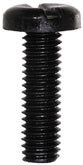 M6 x 1 x 20 mm Pan Head Slotted Drive Black Nylon Machine Screw With Hex Nut