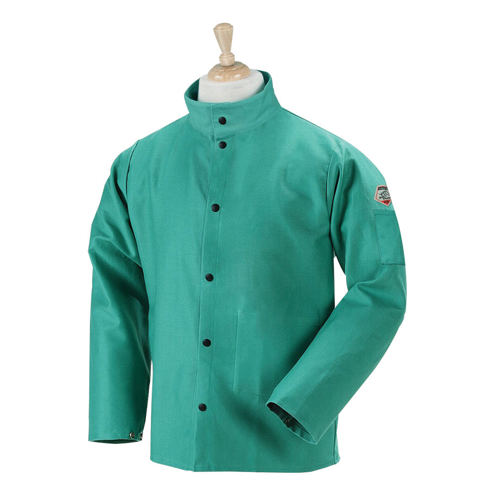 Flame Retardant Welding Jacket Green Medium