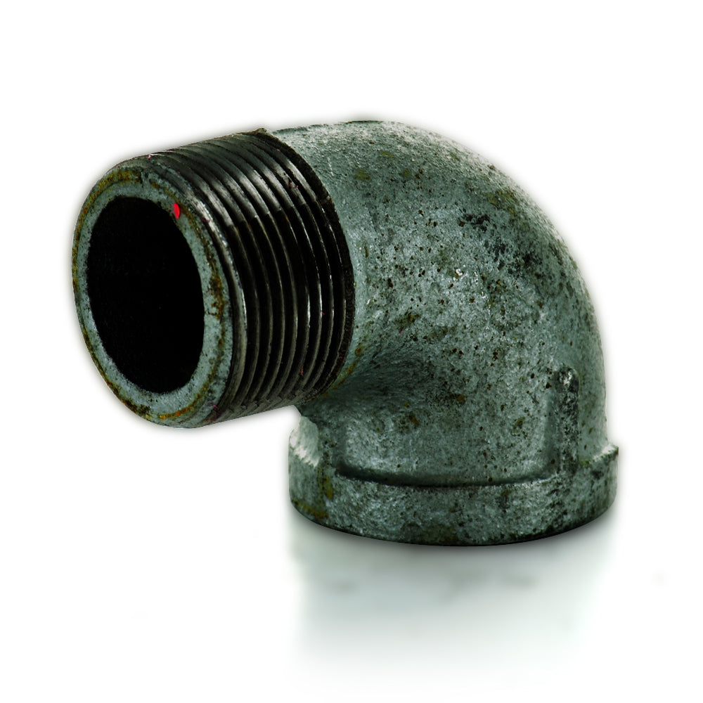 3/4" Schedule 40 Female NPT X MNPT Black Welded Malleable Iron 90 Degree Street Elbow USA