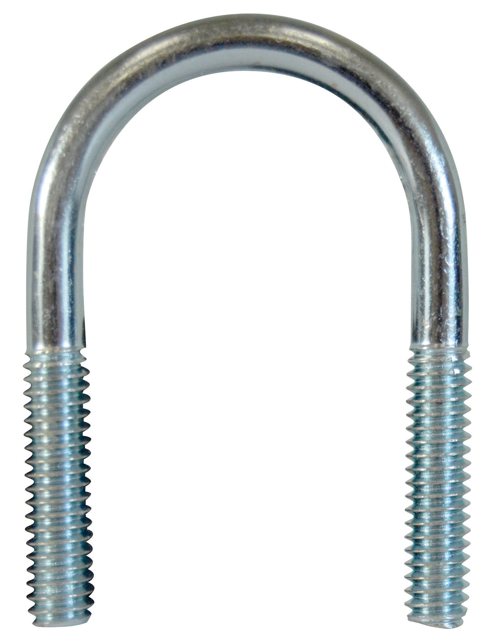 1/4-20 x 1-1/8 Inch x 3-1/8 Inch Zinc Plated Low Carbon Steel U-Bolt