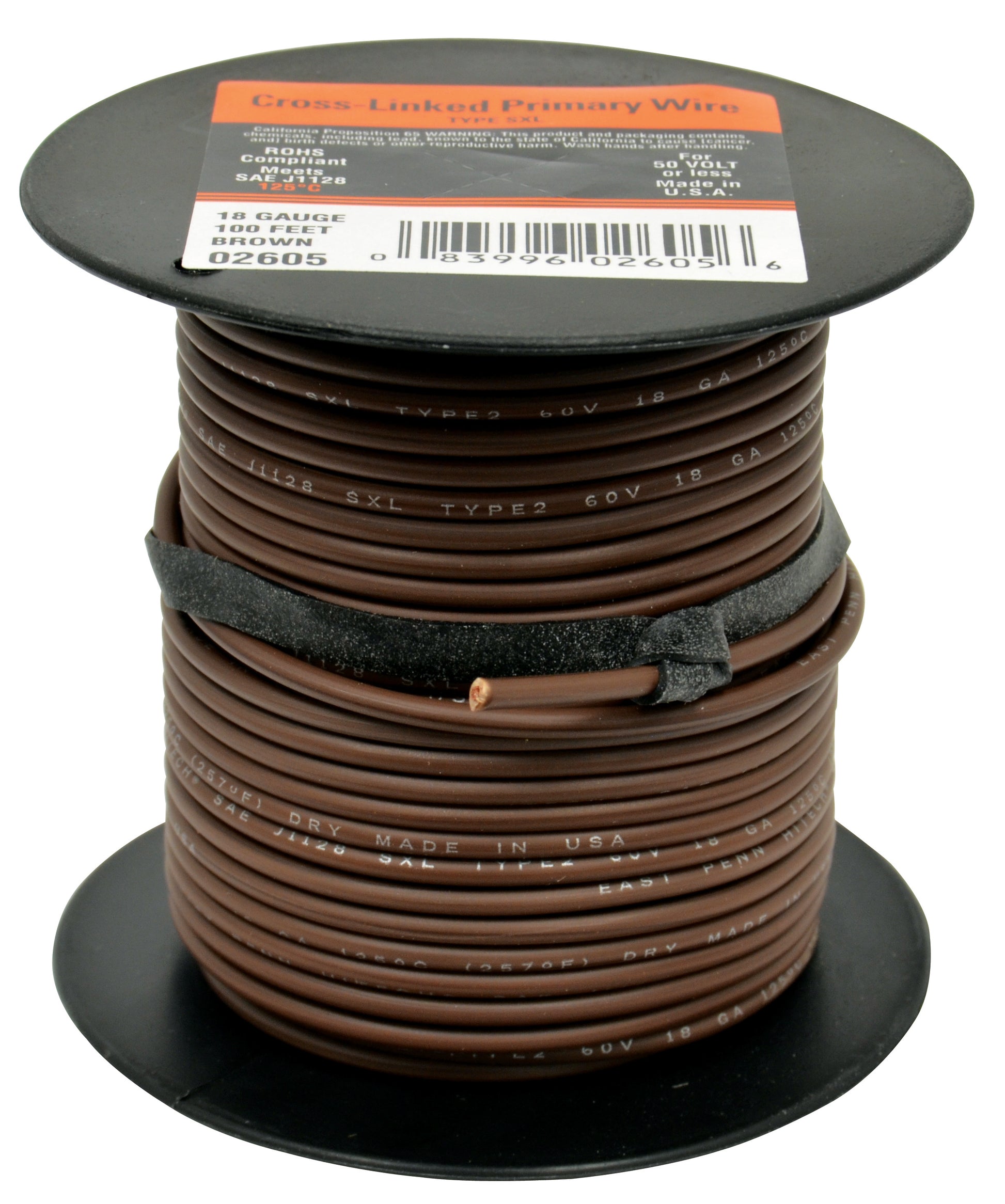 Cr Link Pri Wire Brn 18G 100'