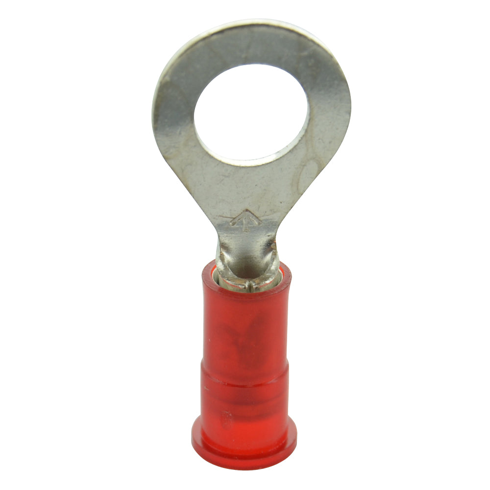 22-18 Gauge Ring Terminal #4 To #6 Stud Ultra-Tuff Nylon Insulated Red