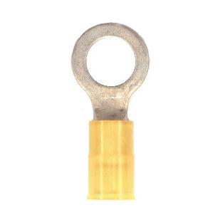 12-10 Gauge Ring Terminal 5/16" Stud Nylon Insulated Yellow