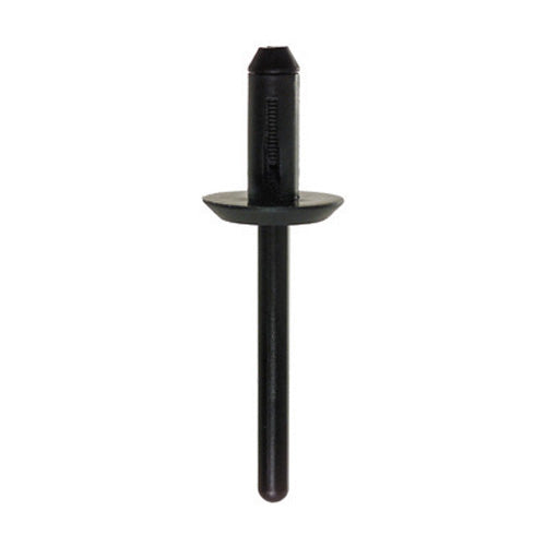 1/4 Inch 5/32 - 1/4 Inch Grip Black Nylon Wafer Phillips Head Universal Blind Rivet