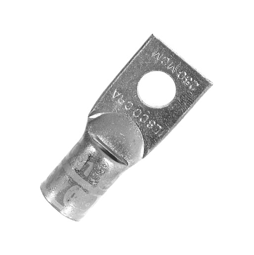 6 Awg 0.219 Inch Stud 1 Hole Copper Standard Barrel Compression Lug