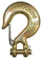 1/4 Inch Grade 70 Plated Yellow Chromate Forged Steel Latch Installed Alloy Clevis Slip Hook