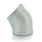 1/4" Schedule 40  Female NPT Galvanized Welded Malleable Iron 45 Degree Elbow USA