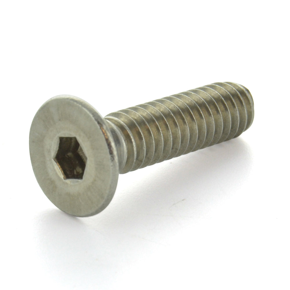 #10-24 x 1 Inch Coarse Plain 18-8 (A2) Stainless Steel Flat Head Socket Cap Screw