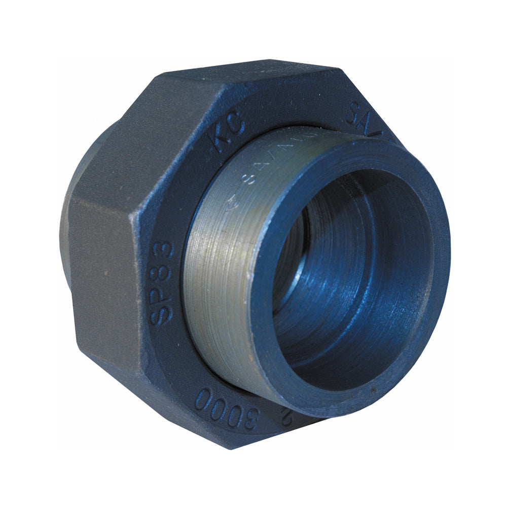 1/2 Inch Sch 80 Socket Weld Black Forged Steel Union