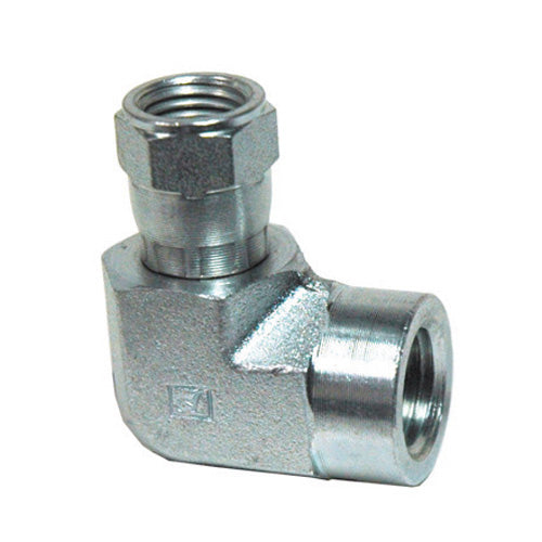 1/2 Inch 3000 psi Zinc Plated Yellow Dichromate Carbon Steel Female 37 Degree Jic Swivel To Female Pipe Swivel Adapter