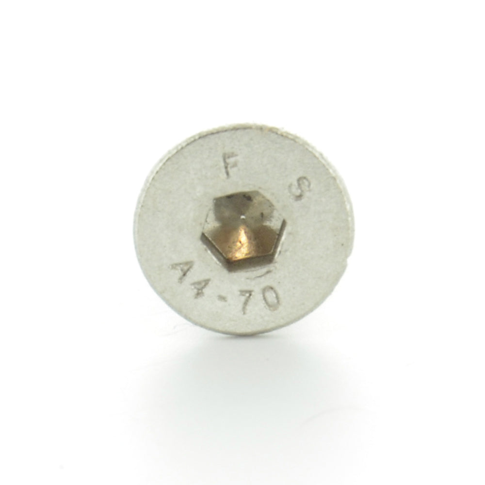 M6 x 1 x 60 mm Coarse Plain 316 (A4) Stainless Steel Din 7991 Flat Head Socket Cap Screw