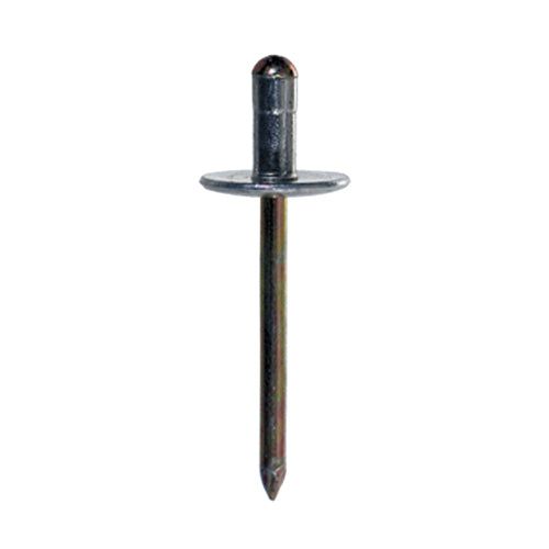 0.626 - 0.750 Inch Grip 3/16 Inch Dia x 0.95 Inch 5052 Aluminum Large Flange Dome Head Blind Rivet