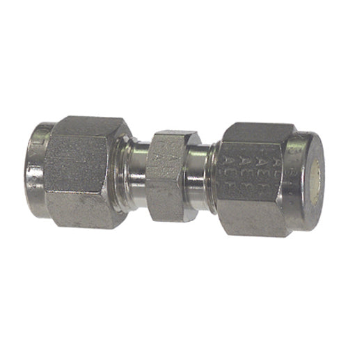 1/8 Inch Compression Tube T316 Stainless Steel Straight B-Lok Union