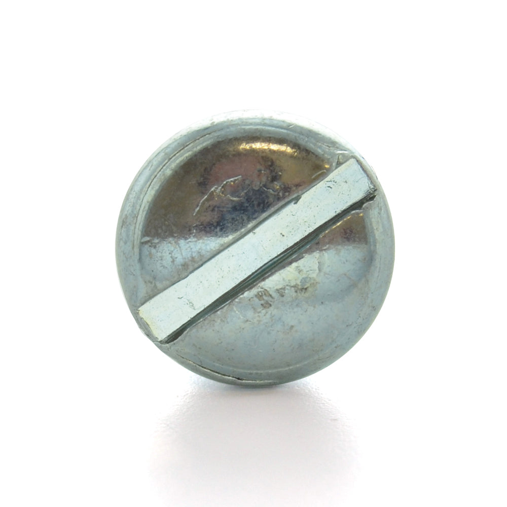 #10-24 x 1 Inch Coarse Zinc Plated Steel Slotted Drive Pan Head Machine Screw