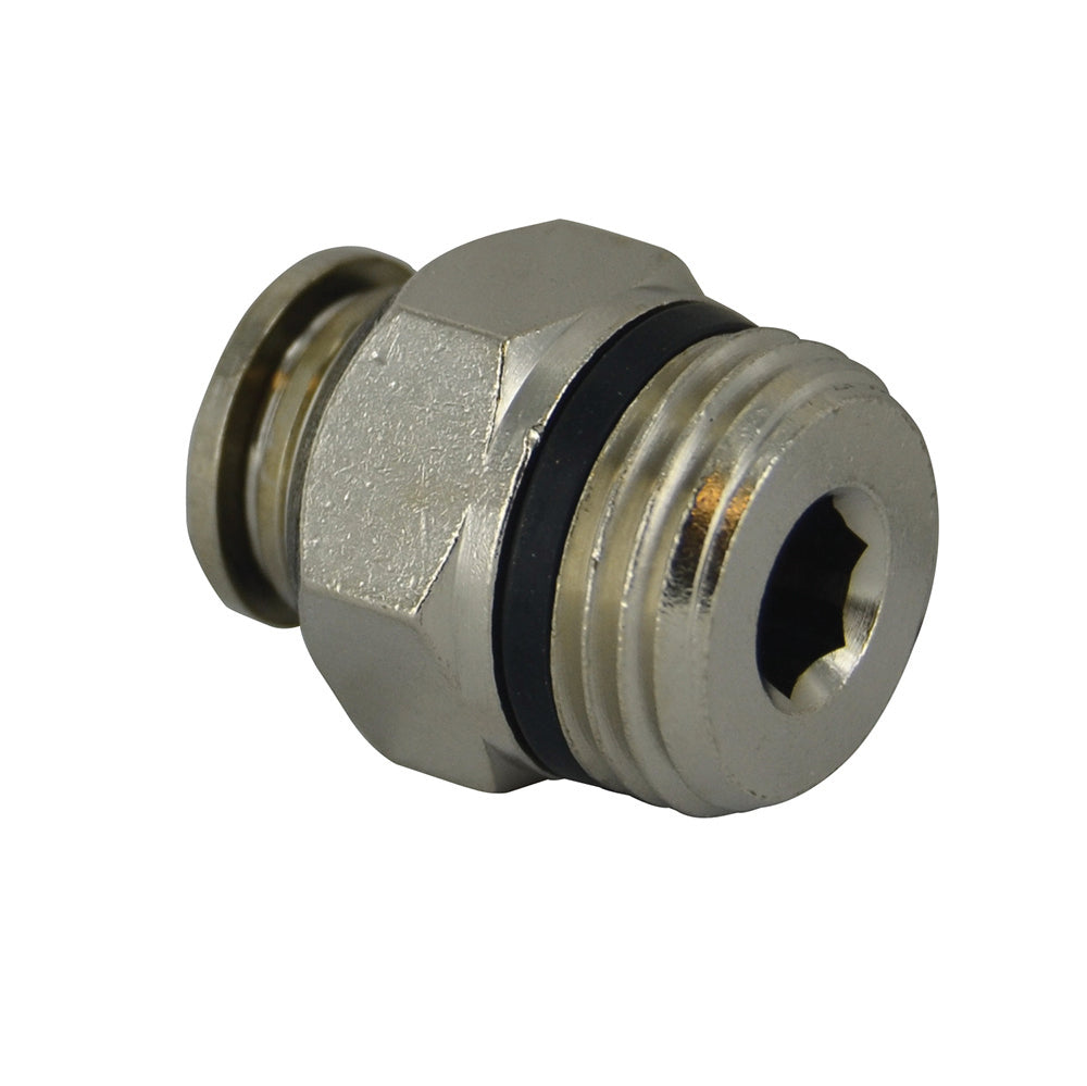 5/16 Inch (M8) Tube x 3/8 Inch Pipe Straight Male Connector - Universal Thread